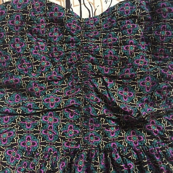 Multicolor Print Strapless Sun Dress with Pockets! - Picture 4 of 7